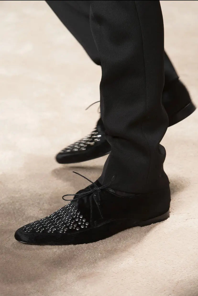Burberry - Fall13 Studded Black Pony Hair Shoes christopher bailey
