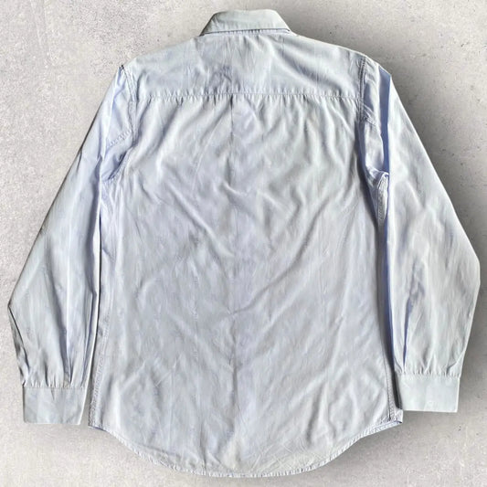 Raf Simons - FW 2006-2007 Blue RS Logo & Skull Jacquard Shirt