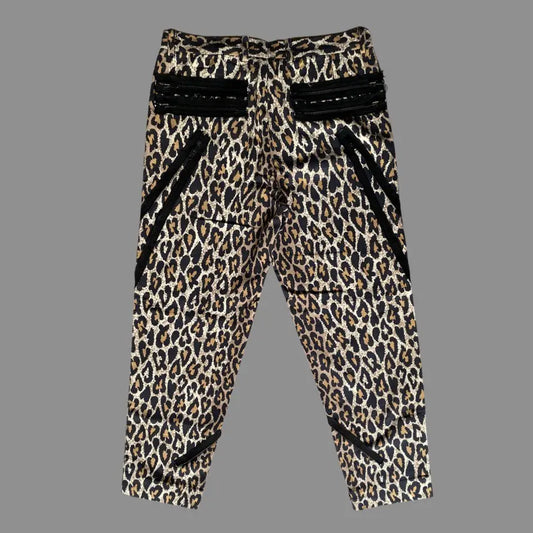 Number (N)ine : 2003 “Touch Me I’m Sick” Leopard Heart Print Bondage Pants