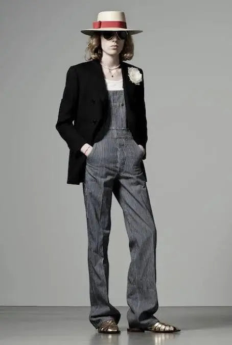 Celine - Hickory Denim Overalls by Hedi Slimane