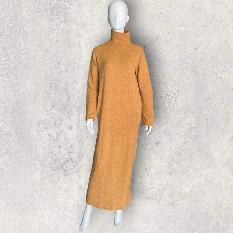 Yohji Yamamoto - Vintage AW95 Turtle Neck Wool Maxi Dress