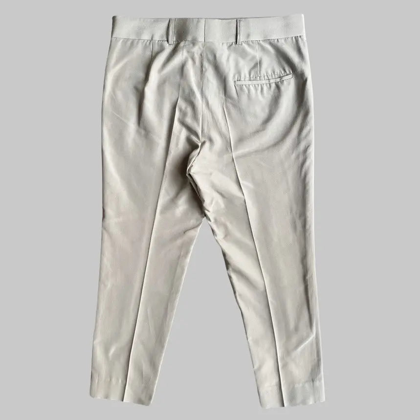 Haider Ackermann - Light Grey Silk Cropped Trousers