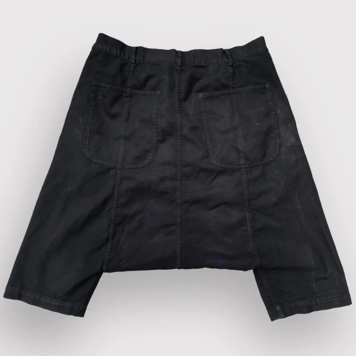 Comme des Garcons - SS10 Black Poly Drop Crotch Shorts