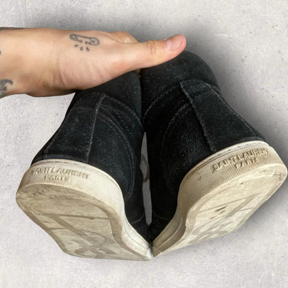 Saint Laurent Paris - SLP Black Suede Joe Mid Top