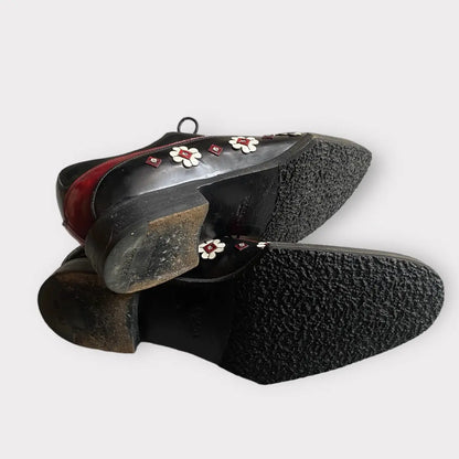 Prada - FW12 Runway Floral applique’ Shoes