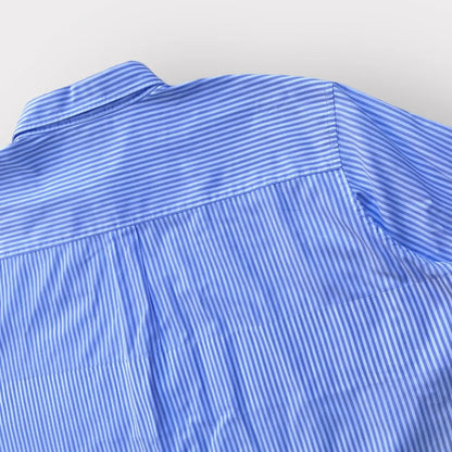 Vetements - SS19 Blue Stripes Oversized Cropped Shirt