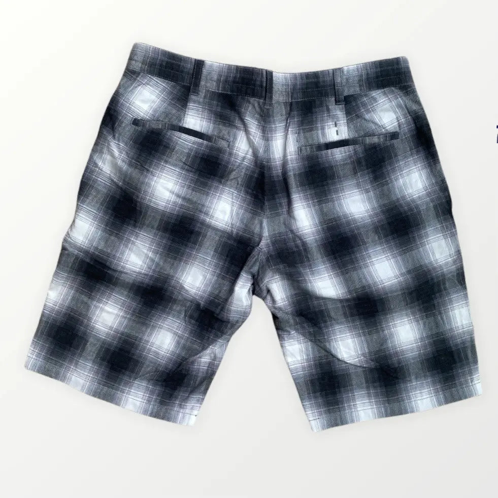 Number (N)ine - Grey Plaid Darts Shorts