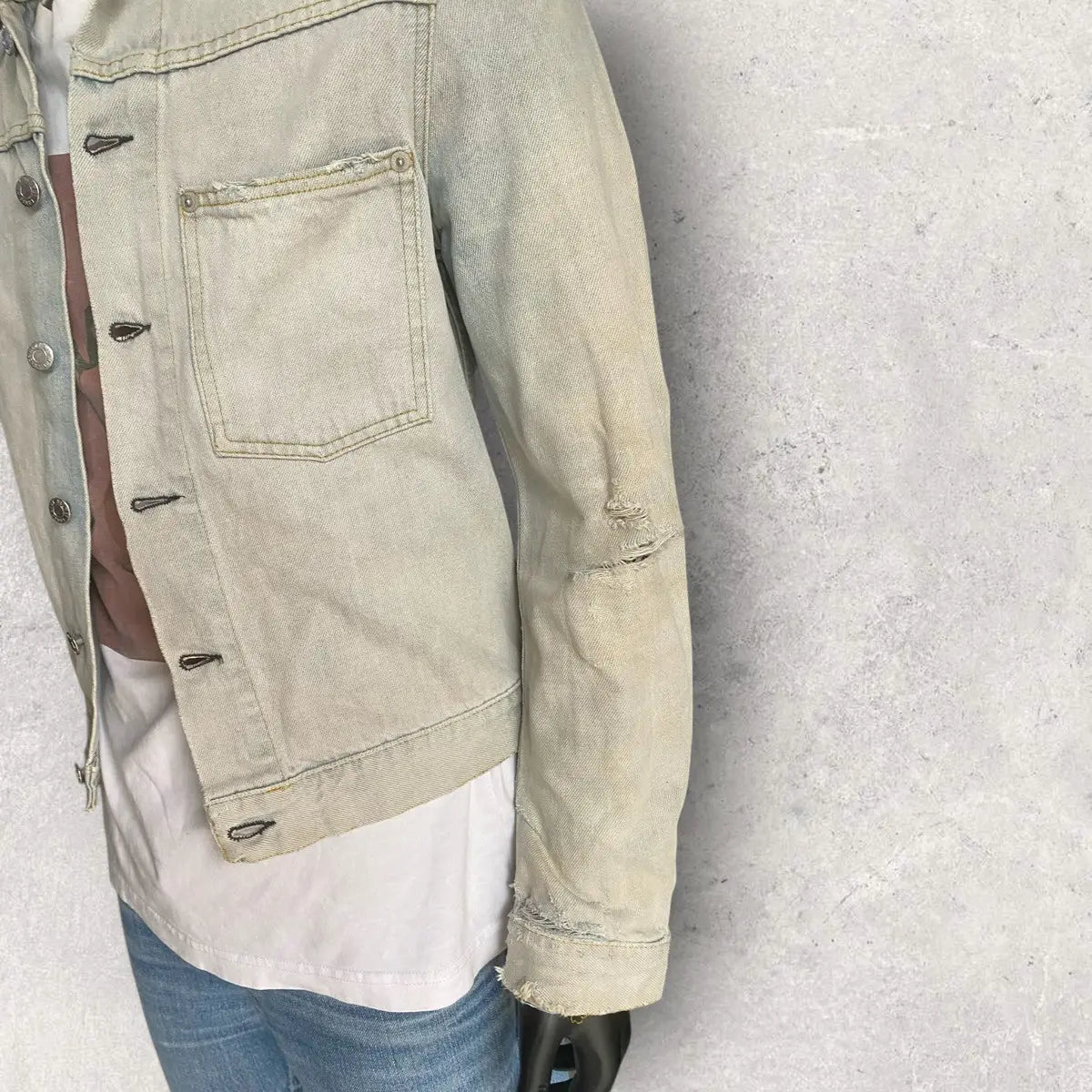 Helmut Lang - Vintage Broken Denim Slim Jacket Mid Wash