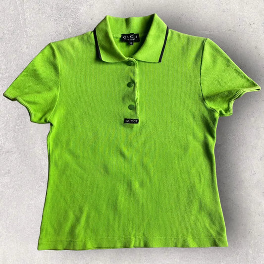 Gucci - Vintage 1996 Gucci By Tom Ford Ribbed Polo Shirt