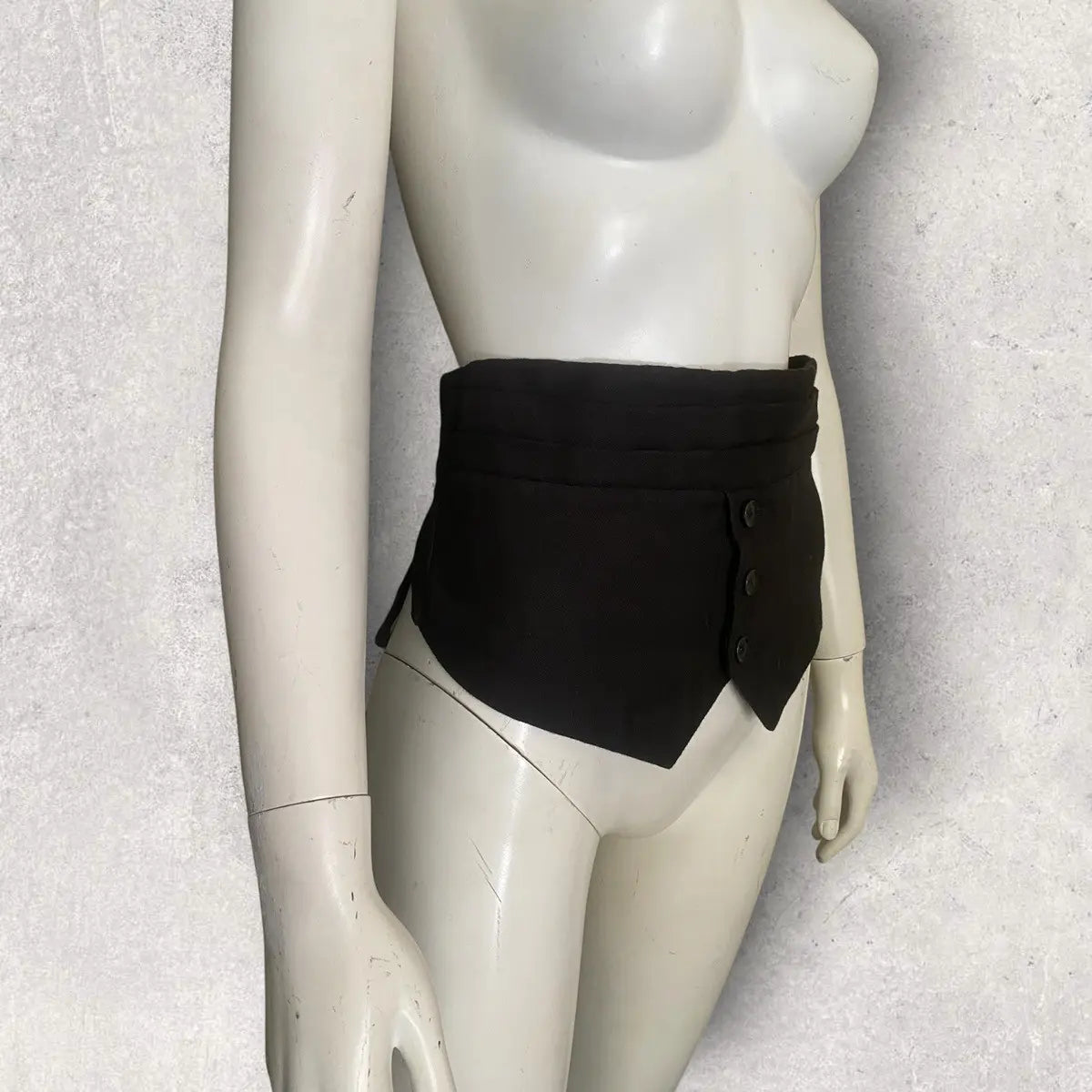 Yohji Yamamoto - Half Lower Vest With Back Strap Belt