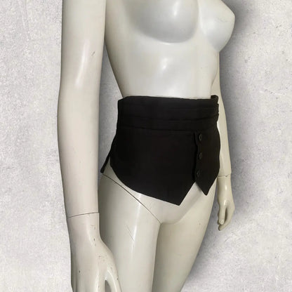 Yohji Yamamoto - Half Lower Vest With Back Strap Belt