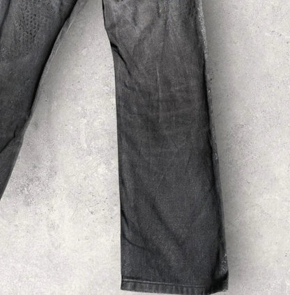 Helmut Lang : SS03 Archive Rubber ‘Tyre’ Print Denim