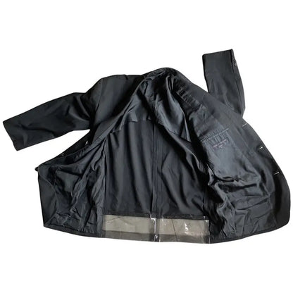 Comme des Garcons - Vintage 1996 Clear Vinyl Back Hem Blazer