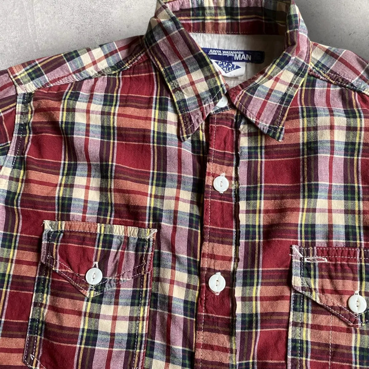 Junya Watanabe - 2005 Junya Watanabe Post O’Alls Plaid Shirt