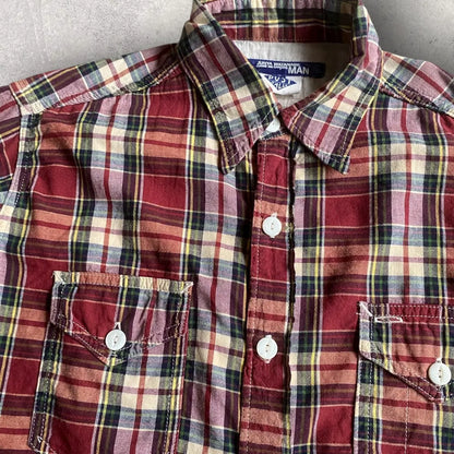 Junya Watanabe - 2005 Junya Watanabe Post O’Alls Plaid Shirt
