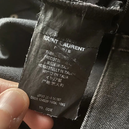 Saint Laurent Paris - Fall2016 Blk Chain D02 Jeans Hedi Slimane Era