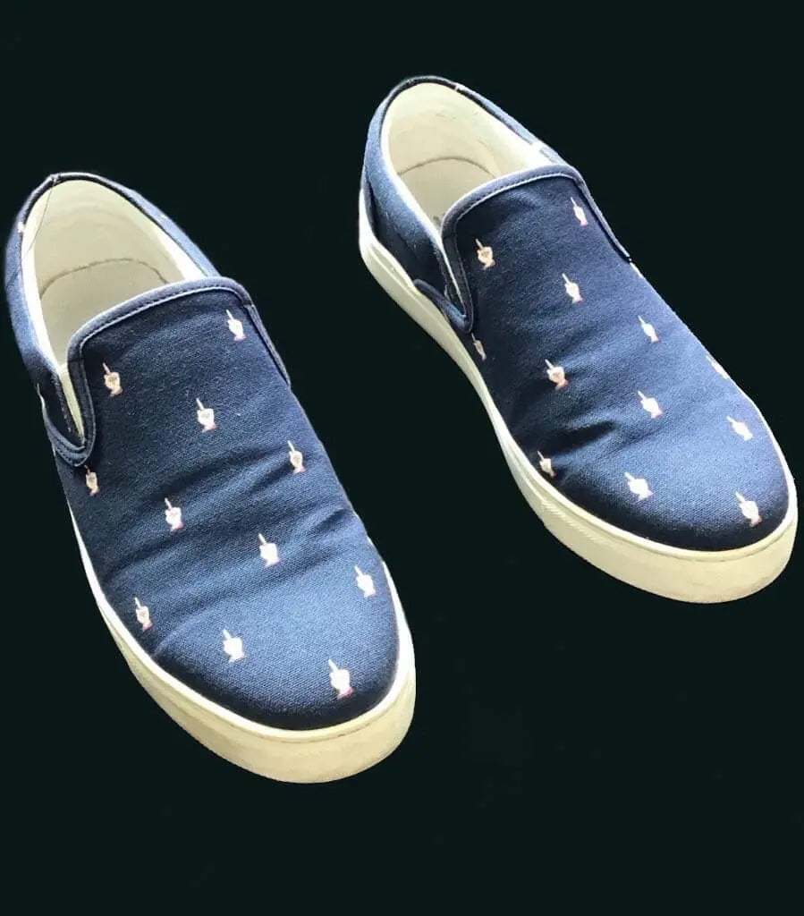 Undercover - Middle fingers navy slip on