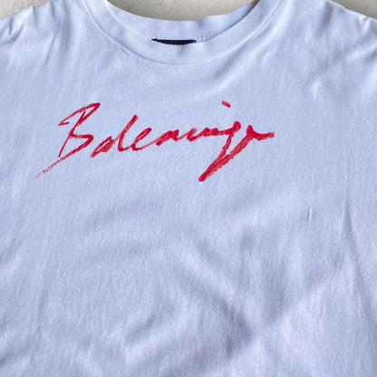 Balenciaga - Lipstick Cursive Logo Oversize T Shirt Fit L