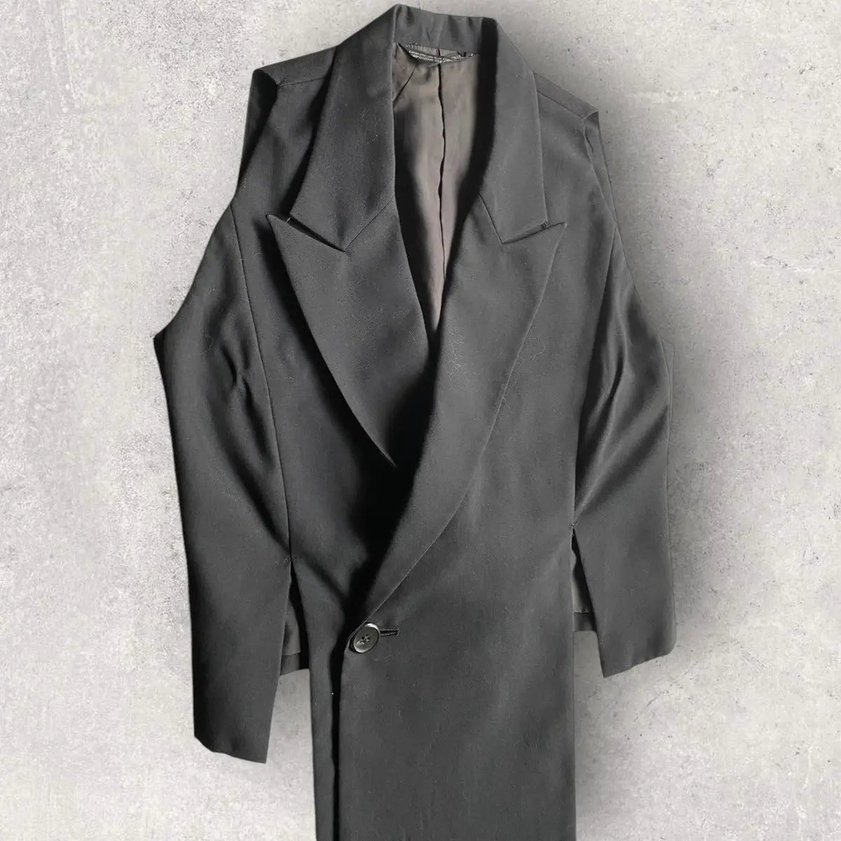 Yohji Yamamoto : Vintage SS93 Cut Out Wool Gabardine Blazer