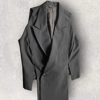 Yohji Yamamoto : Vintage SS93 Cut Out Wool Gabardine Blazer