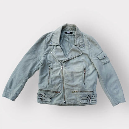 Raf Simons - SS06 Seersucker Cotton Biker Jacket