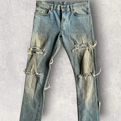 Saint Laurent Paris - Fall14 Destroyed Denim