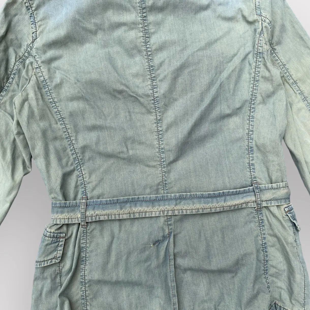 Prada - SS05 Runway Worn Denim Military Belted Back Jacket