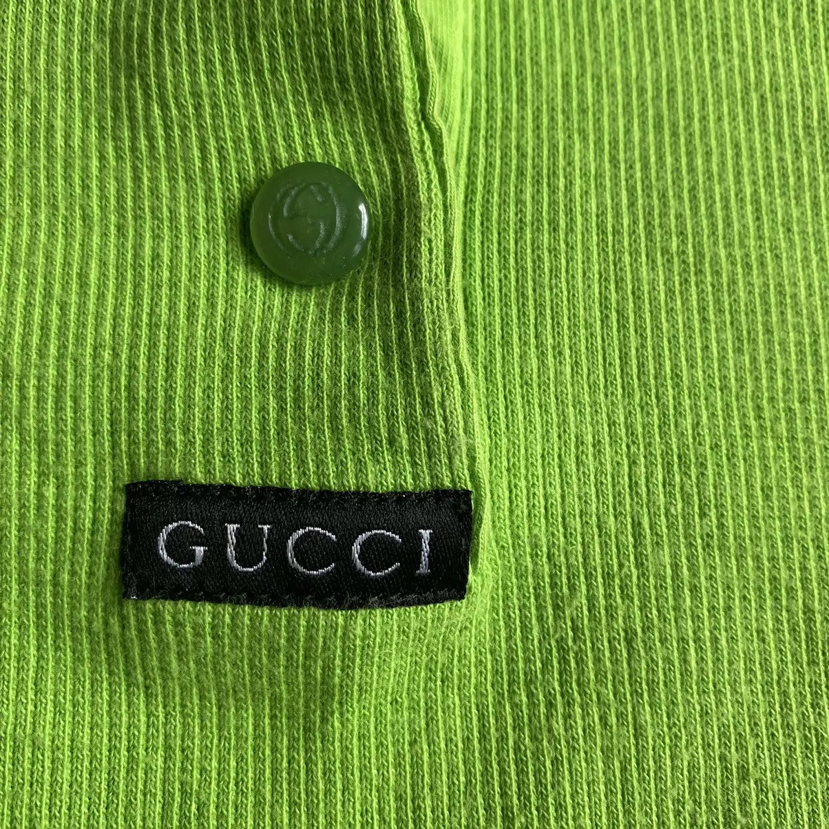 Gucci - Vintage 1996 Gucci By Tom Ford Ribbed Polo Shirt