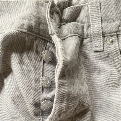 Helmut Lang - Archive Embroidered Grey Fade Denim Low Waist Contour fit