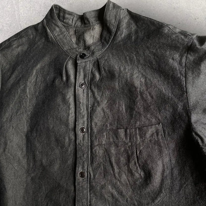Yohji Yamamoto - Soft Micro Moleskin Cotton Oversize Shirt By KLASICA × Lemaire