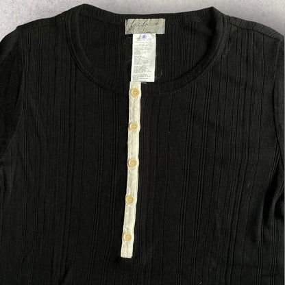 Yohji Yamamoto - YYHP Buttons Front Ribbed Tee