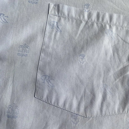 Raf Simons - FW 2006-2007 Blue RS Logo & Skull Jacquard Shirt