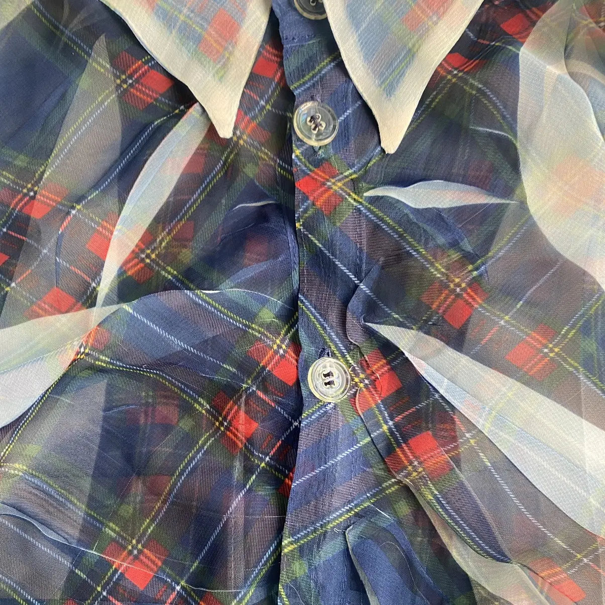 Yohji Yamamoto - Y’s Tartan Print Top