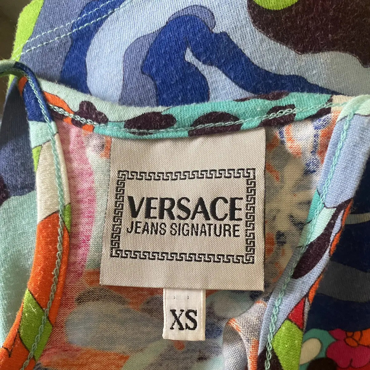 Versace - Vintage Versace Jeans Signature Floral Tank Top
