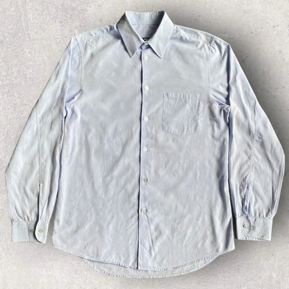 Raf Simons - FW 2006-2007 Blue RS Logo & Skull Jacquard Shirt