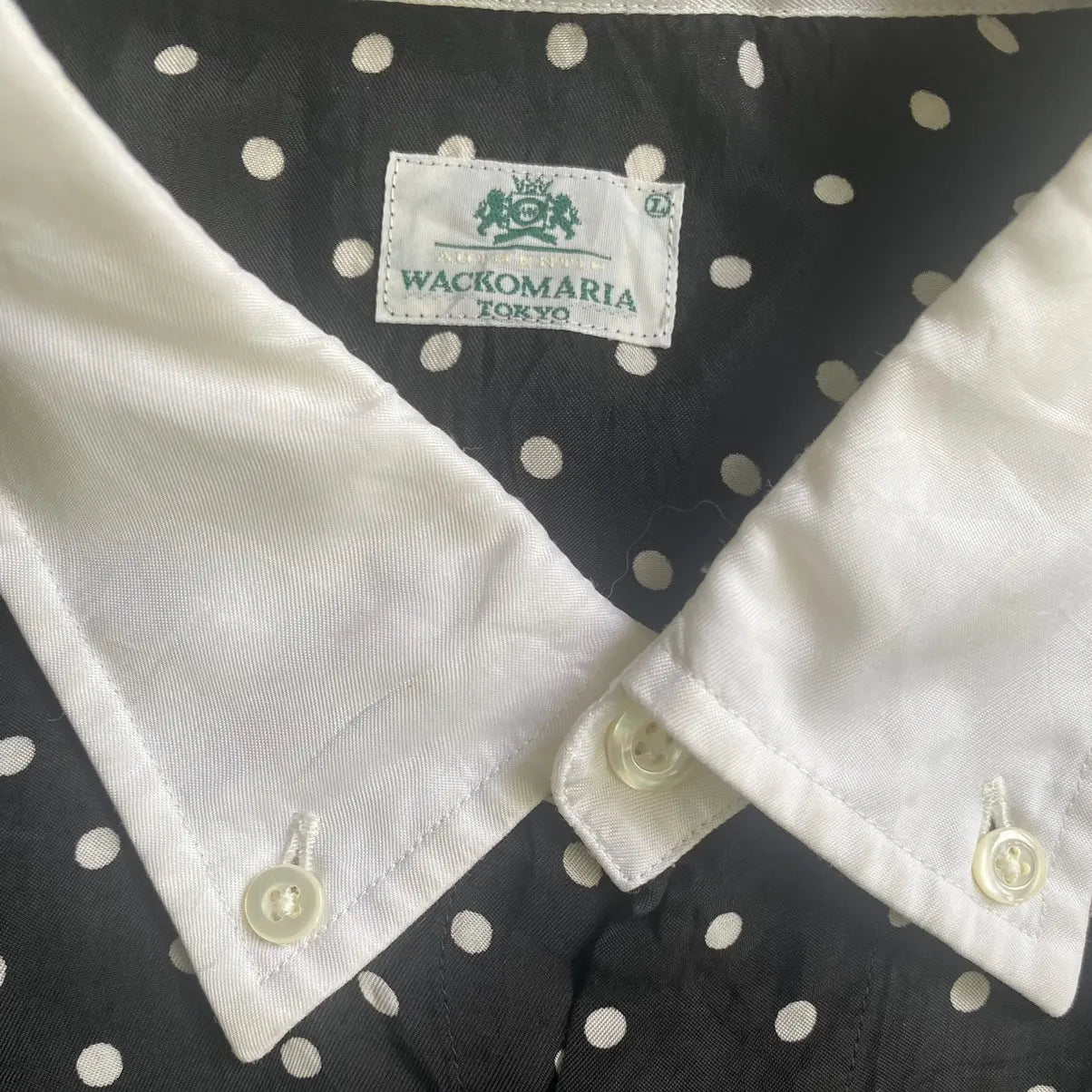 Wacko Maria - Blk/Wht Polka Dot Rayon Shirt