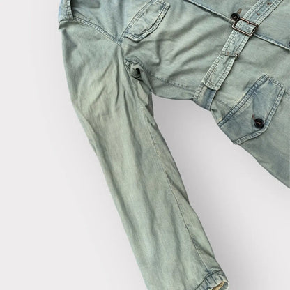 Prada - SS05 Runway Worn Denim Military Belted Back Jacket
