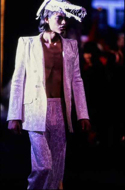John Galliano - Vintage 1996 Lace Perforate Pants