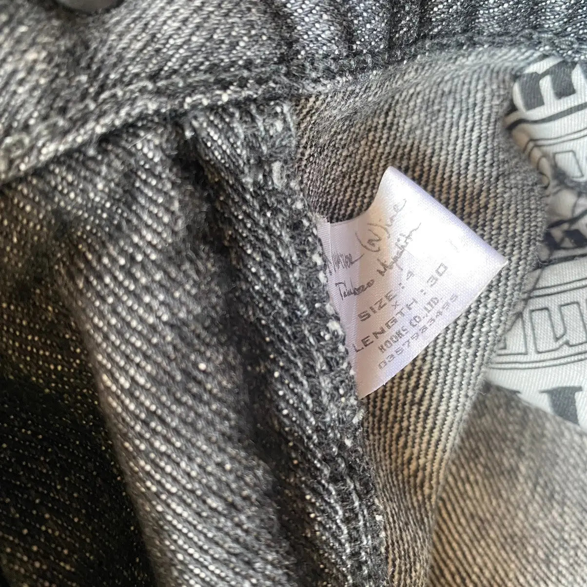 Number (N)ine : AW04 Give peace a chance Patch Denim