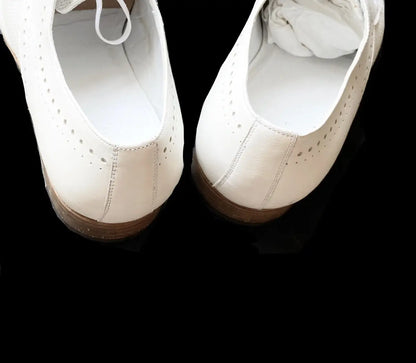 Dior Homme - 2008 Perforated Laser Cut White Derby Shoes