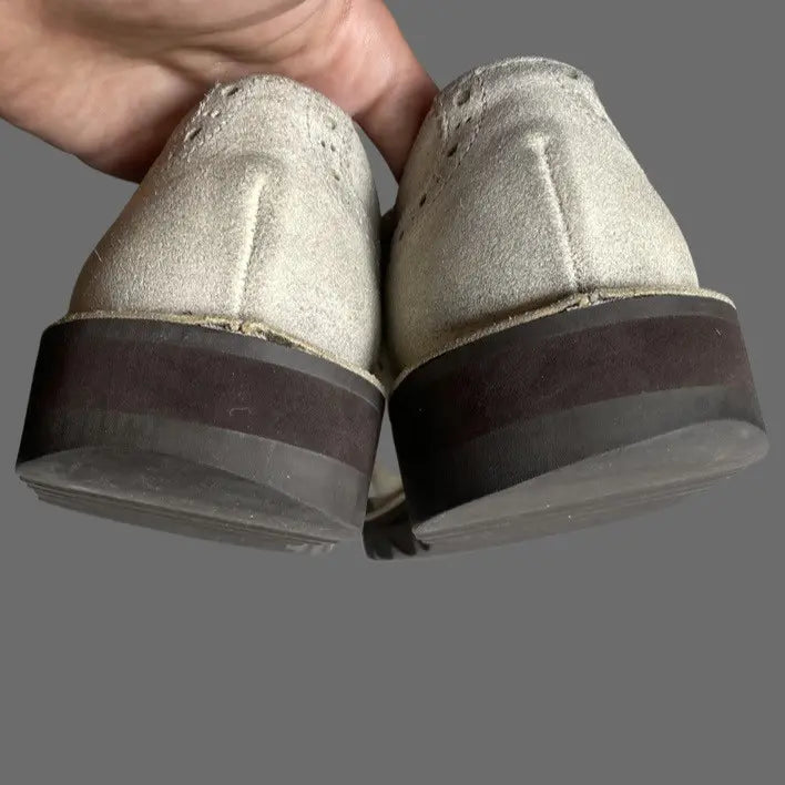 Yohji Yamamoto - AW03 Runway Shark Sole Suede Shoes