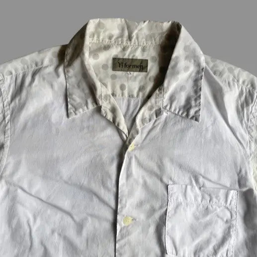Yohji Yamamoto - Y’s for men polka dot open collar shirt