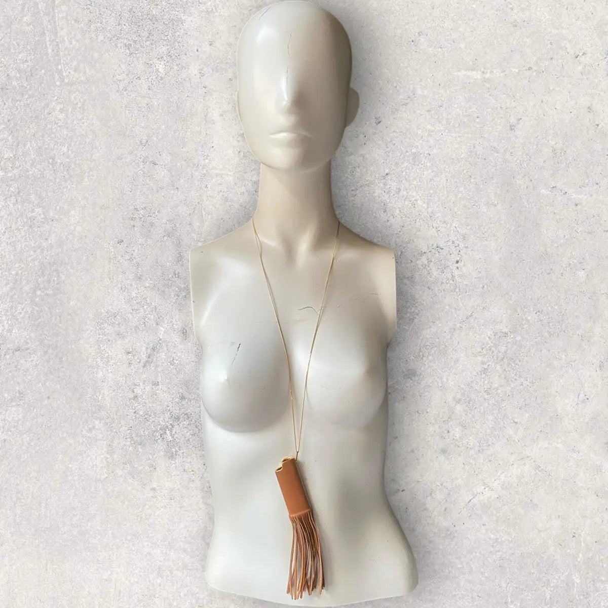 Celine - Leather Fringe Lighter Necklace by Hedi Simane