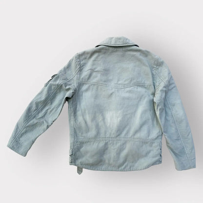 Raf Simons - SS06 Seersucker Cotton Biker Jacket