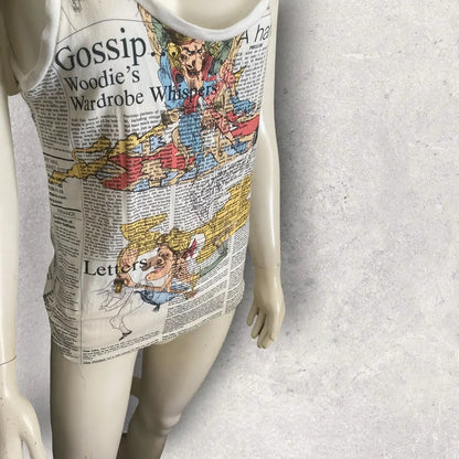 John Galliano - Fall 2006 Newspaper Tank Top