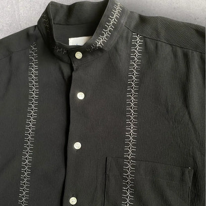 Yohji Yamamoto - Vintage Y’s Bis Embroidered Mandarin Collar Oversize