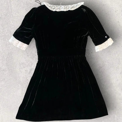 Miu Miu - 2019 Miu Miu Crush Velvet and lace Dress