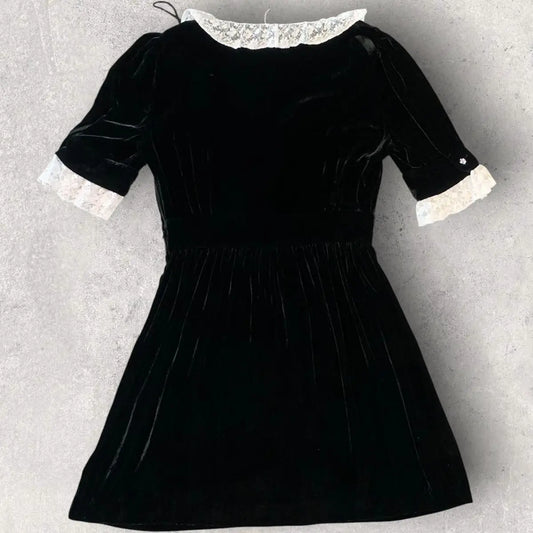 Miu Miu - 2019 Miu Miu Crush Velvet and lace Dress