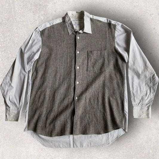 Comme des Garcons SHIRT - Vintage 90’s Front Laine Wool Stripe Oversize Shirt