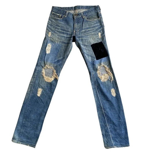 Number (N)ine : AW03 Touch Me I’m Sick Patchwork Crash Jeans